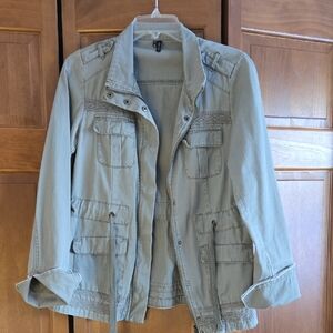Maurices Khaki Zip-Up Jacket